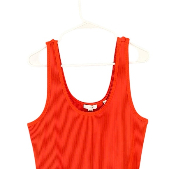 NEW Vince Scoop Neck Rib Tank XL Orange - Picture 4 of 11